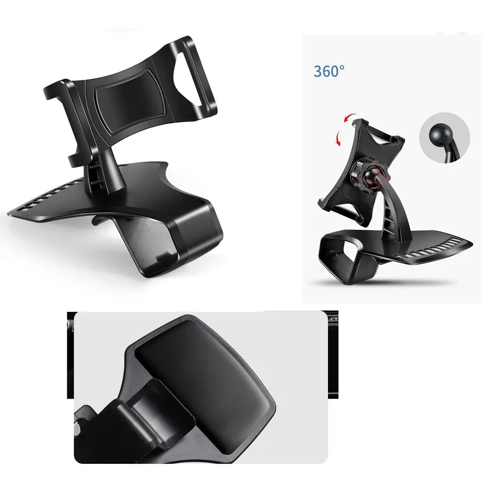 3 in 1 Car GPS Smartphone Holder: Dashboard / Visor Clamp   AC Grid Clip for Sagem Cosy Phone - Black
