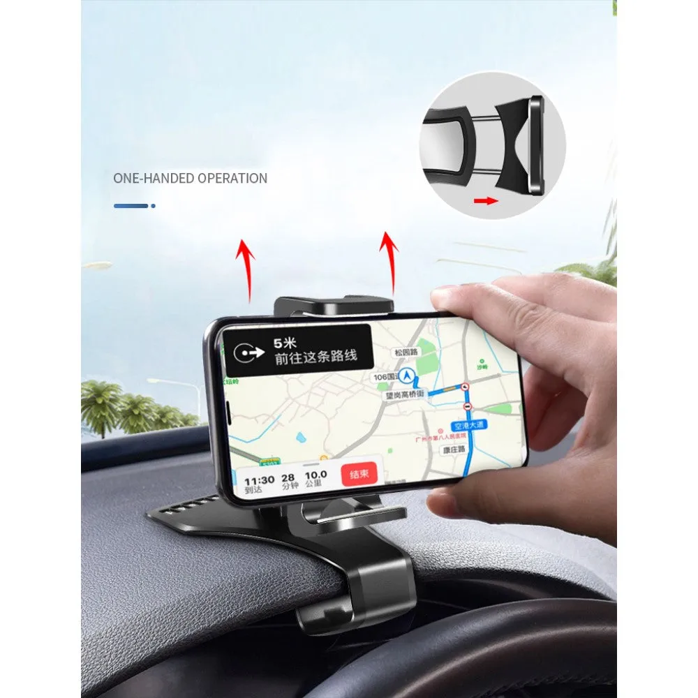 3 in 1 Car GPS Smartphone Holder: Dashboard / Visor Clamp   AC Grid Clip for Sagem Cosy Phone - Black
