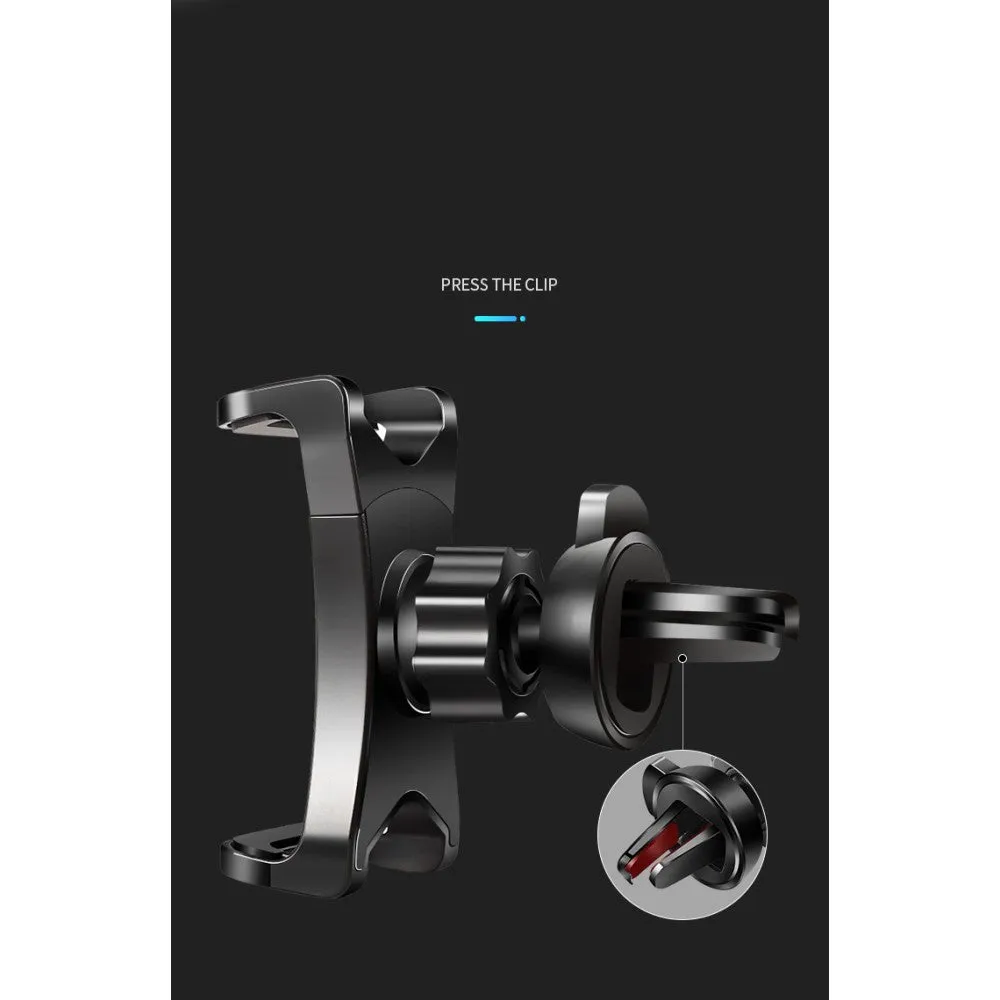 3 in 1 Car GPS Smartphone Holder: Dashboard / Visor Clamp   AC Grid Clip for Sagem Cosy Phone - Black