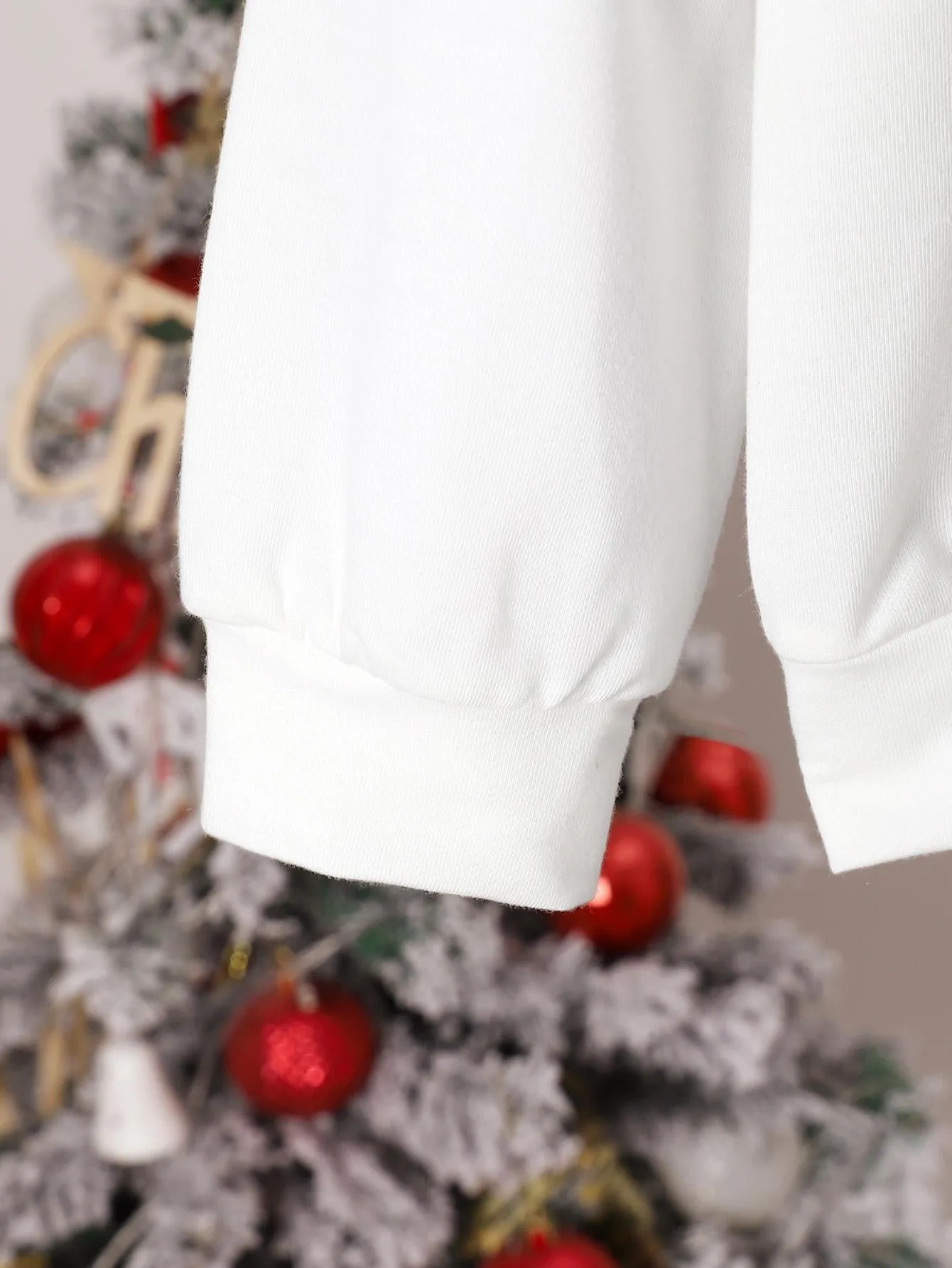 8-14Y 2pcs Girl's MERRY CHRISTMAS Print Outfit Hooded Long Sleeve Top, Flared Pants Kid's Clothes Set For Spring Fall Winter White Catpapa 462307026