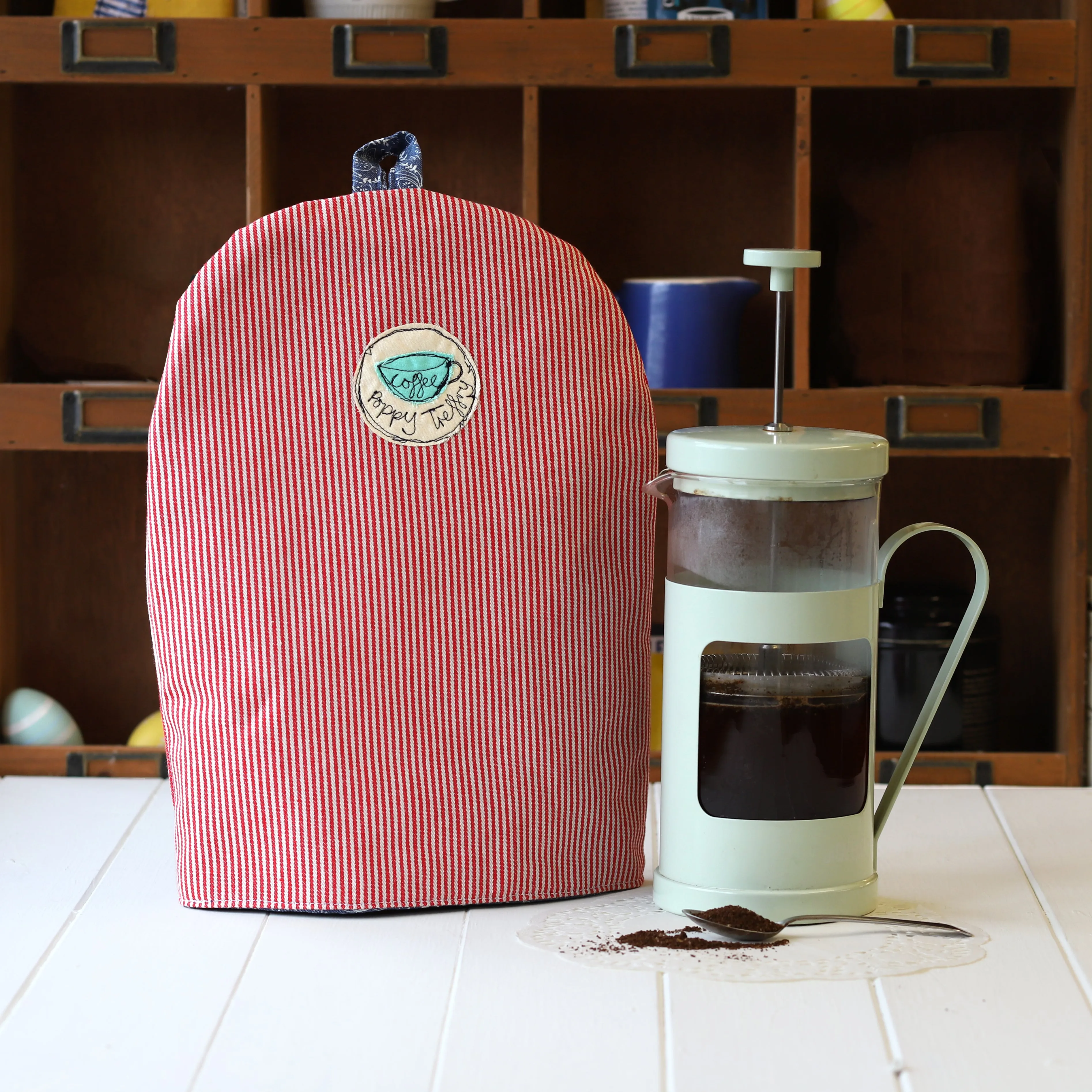 a very jolly coffee pot - cafetiere cosy