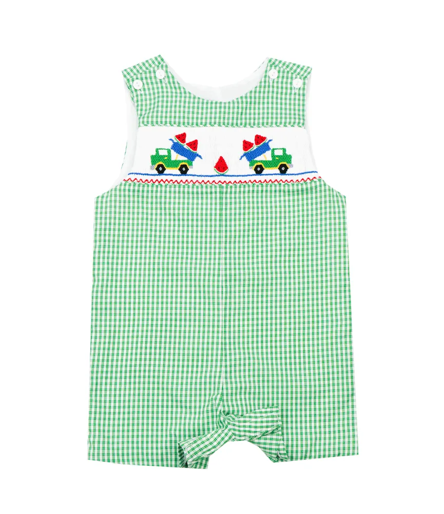 Anavini Smocked Watermelon Shortall