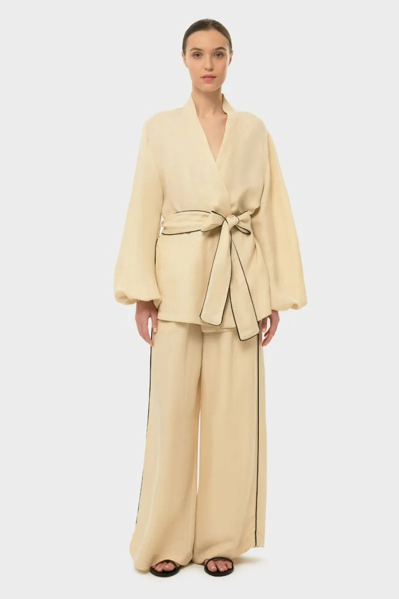 AQUAFLORA LOUNGE PANTS IN CREME