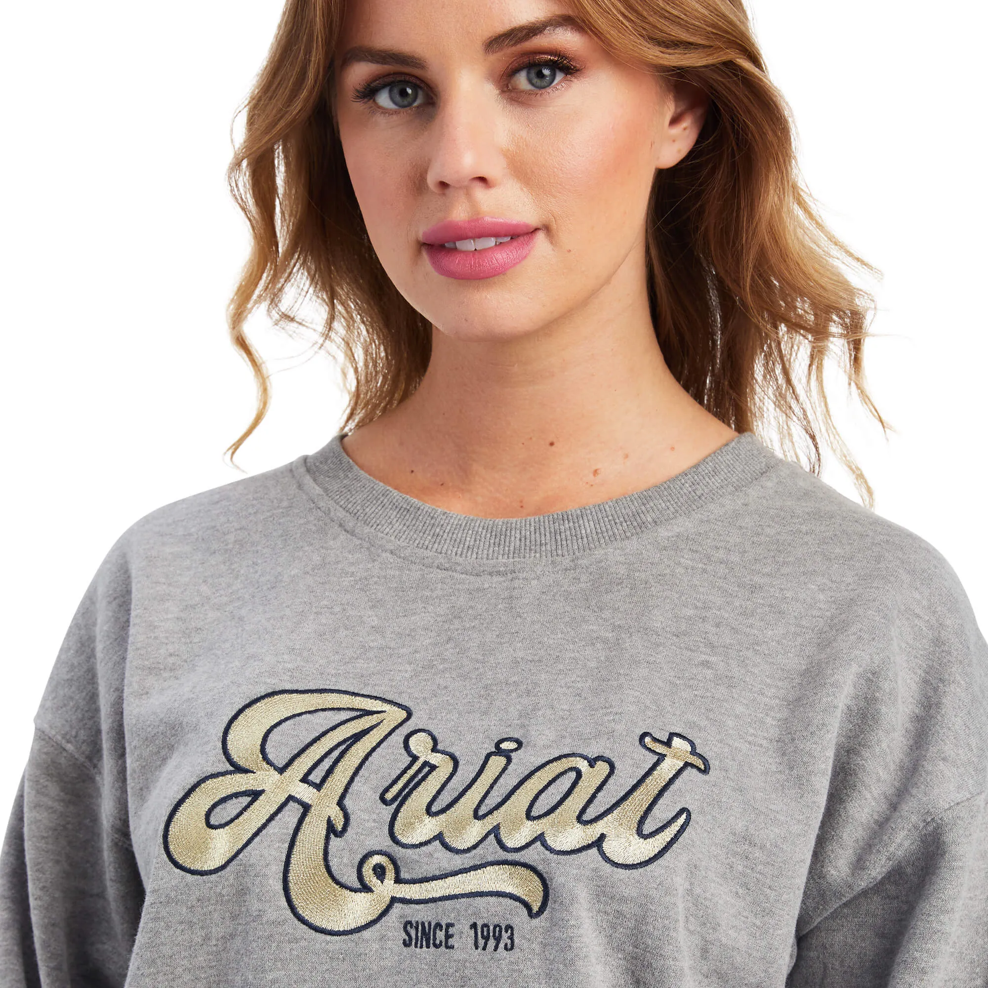 Ariat Women's REAL Metallic Varsity Logo Sweatshirt