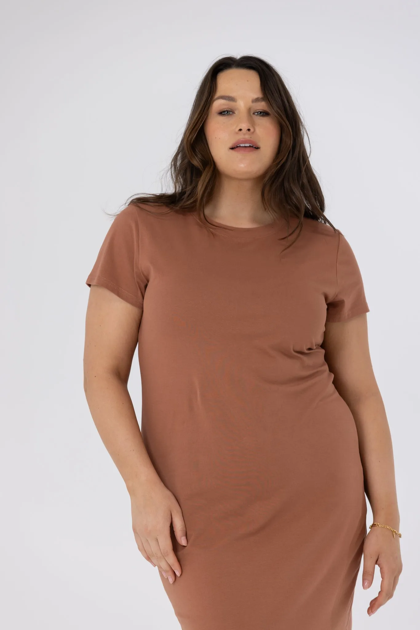 AVERY T-SHIRT DRESS - Terracotta