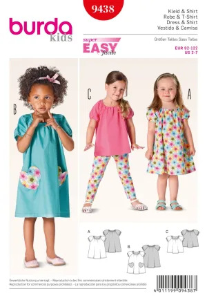 BD9438 Toddler Dress and Shirt pattern | Easy