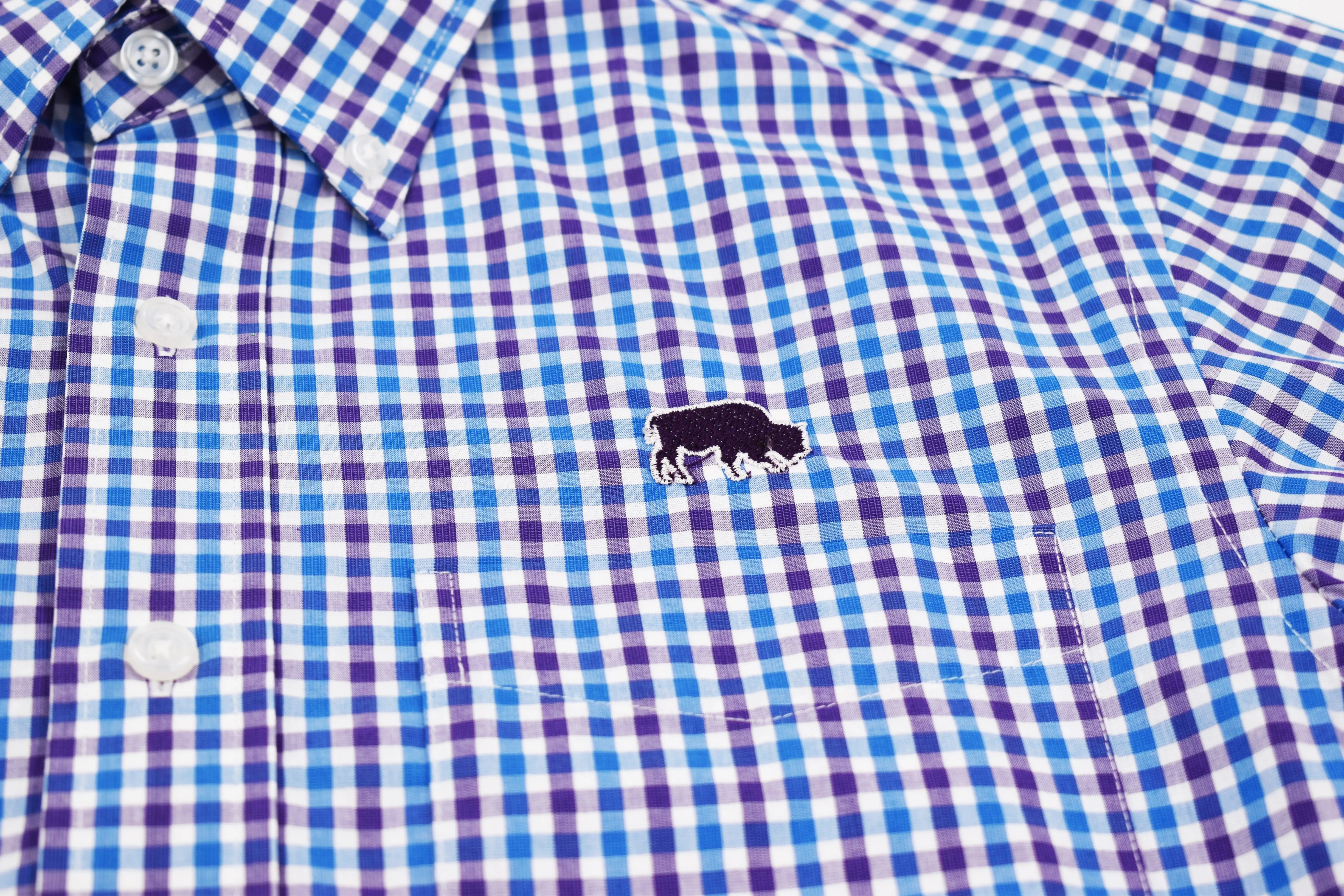 BFLO Blue and Purple Button Down Dress Shirt