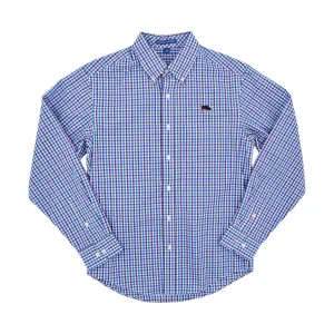 BFLO Blue and Purple Button Down Dress Shirt
