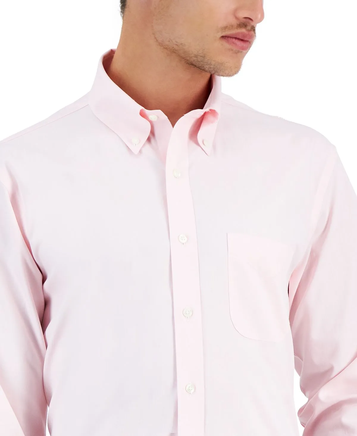 Brooks Brothers Men's Plain Regular Fit No Iron Dress Shirt