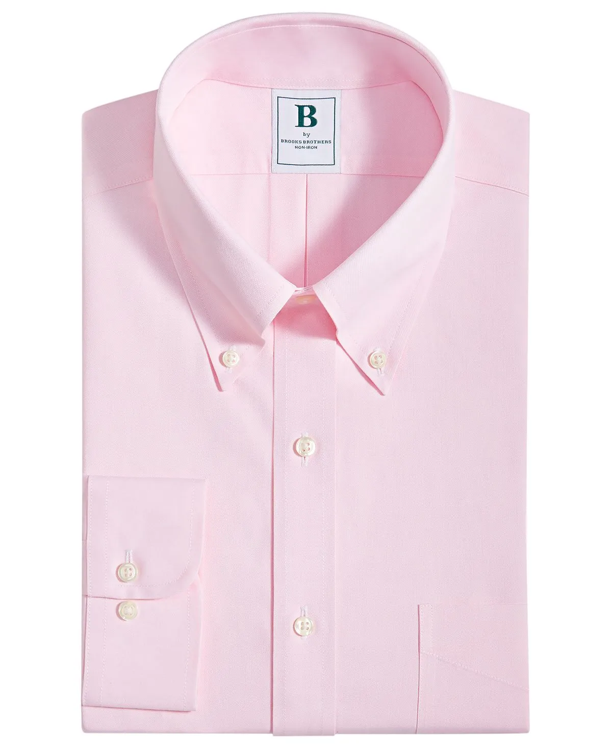 Brooks Brothers Men's Plain Regular Fit No Iron Dress Shirt