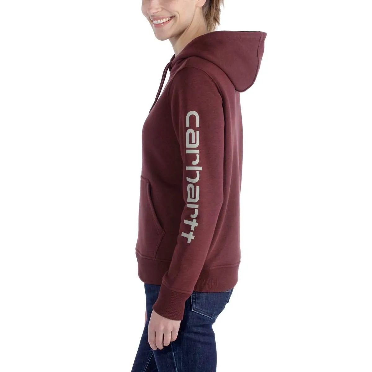 Carhartt&#x20;102791&#x20;Clarksburg&#x20;l&#x2F;s&#x20;Hooded&#x20;Sweatshirt&#x20;-&#x20;Dark&#x20;Cedar&#x20;Heather