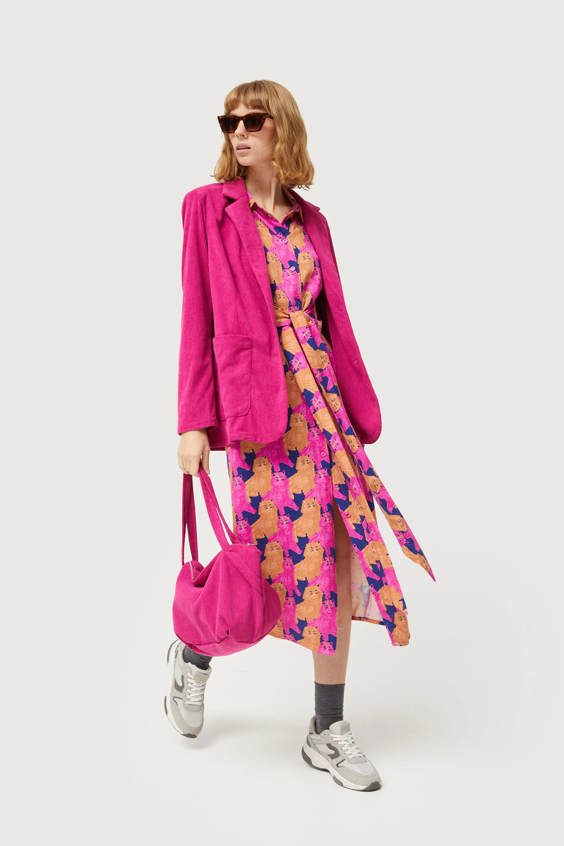 Compañia Fantastica - Meow Mix Midi Shirt Dress