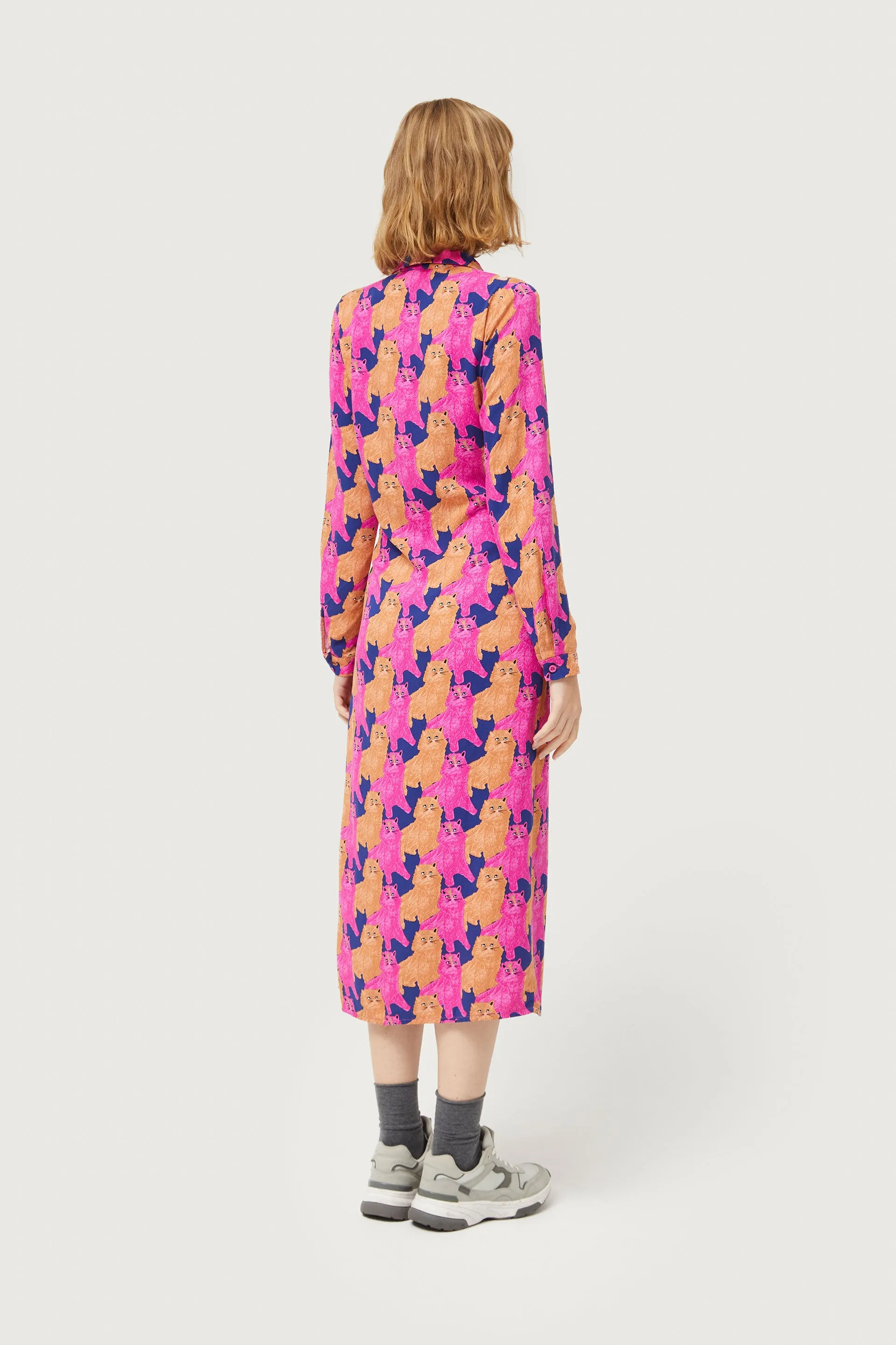 Compañia Fantastica - Meow Mix Midi Shirt Dress