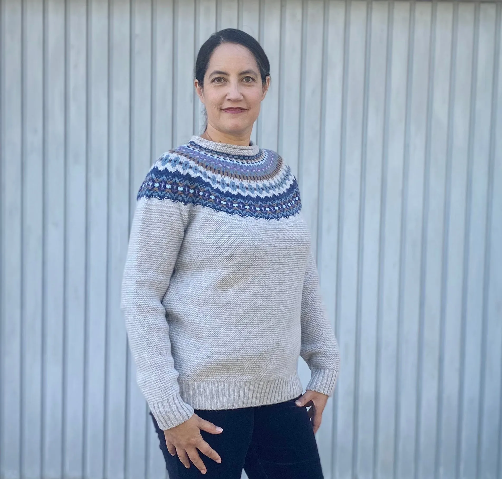 Damenpullover aus reiner Wolle - Stonybrek Arctic