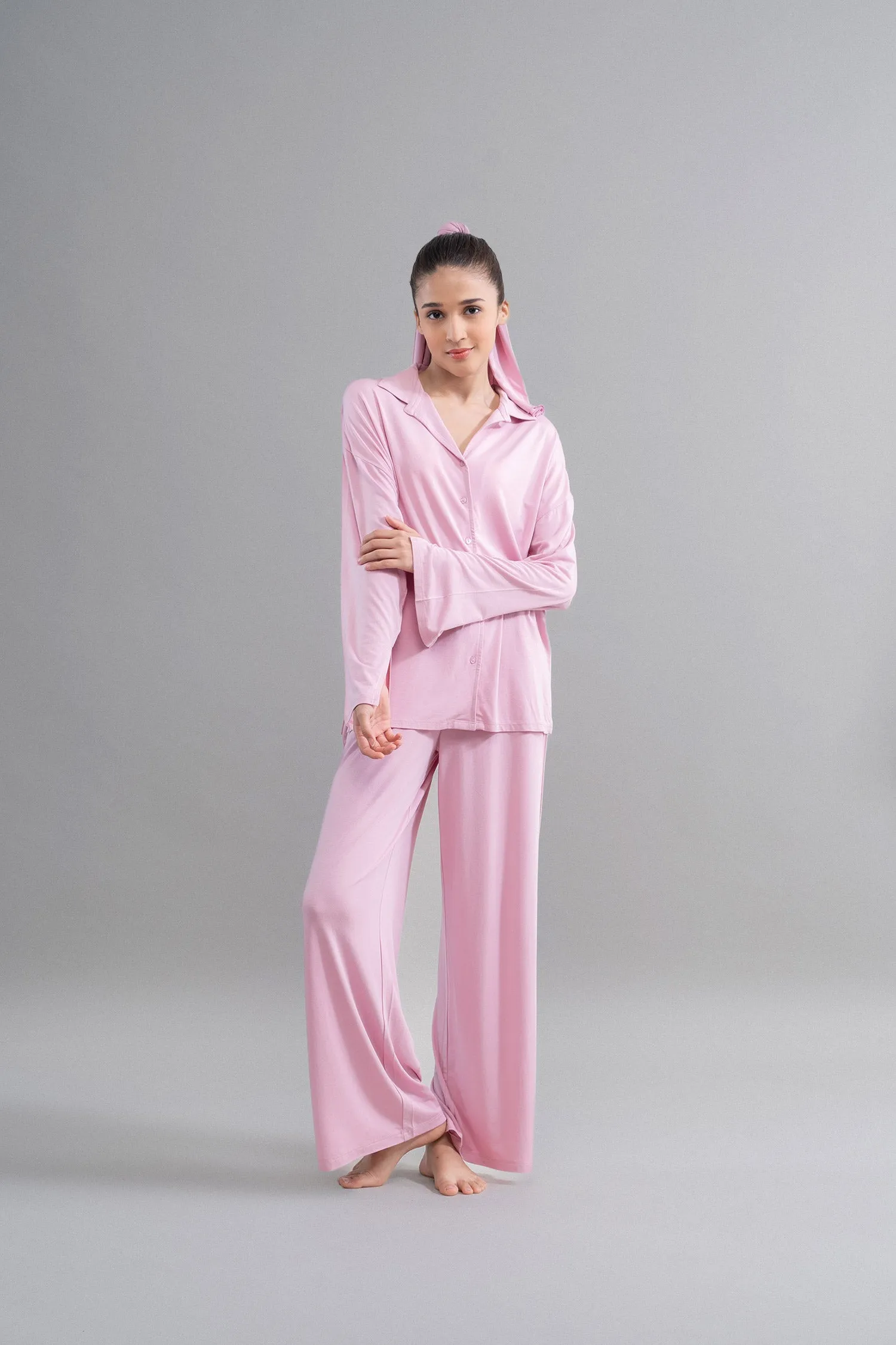 Deep Pink Modal Flared Pajamas