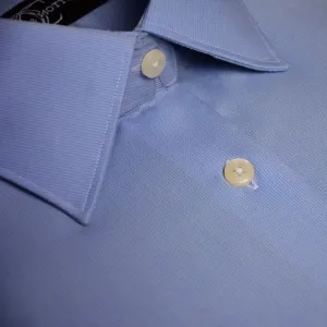 Dress Shirt Sky Blue Dobby Self Stripe