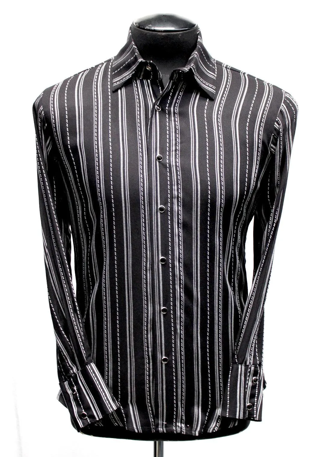 DRESSED TO ILL Shirt- Pinstripe Rayon Gabardine