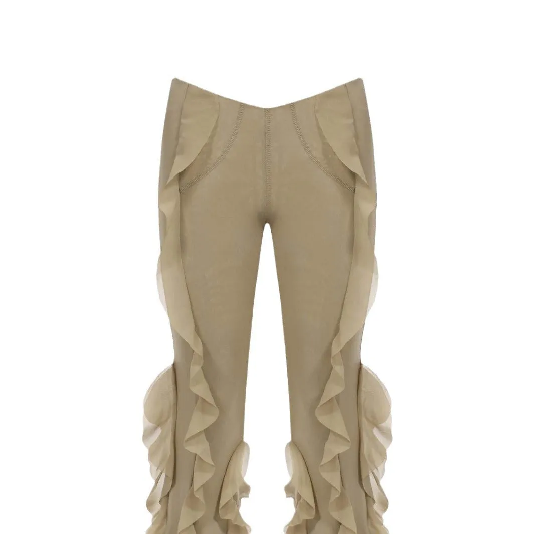 Ear Flying Pants Slim-fit Micro Flared Pants Women