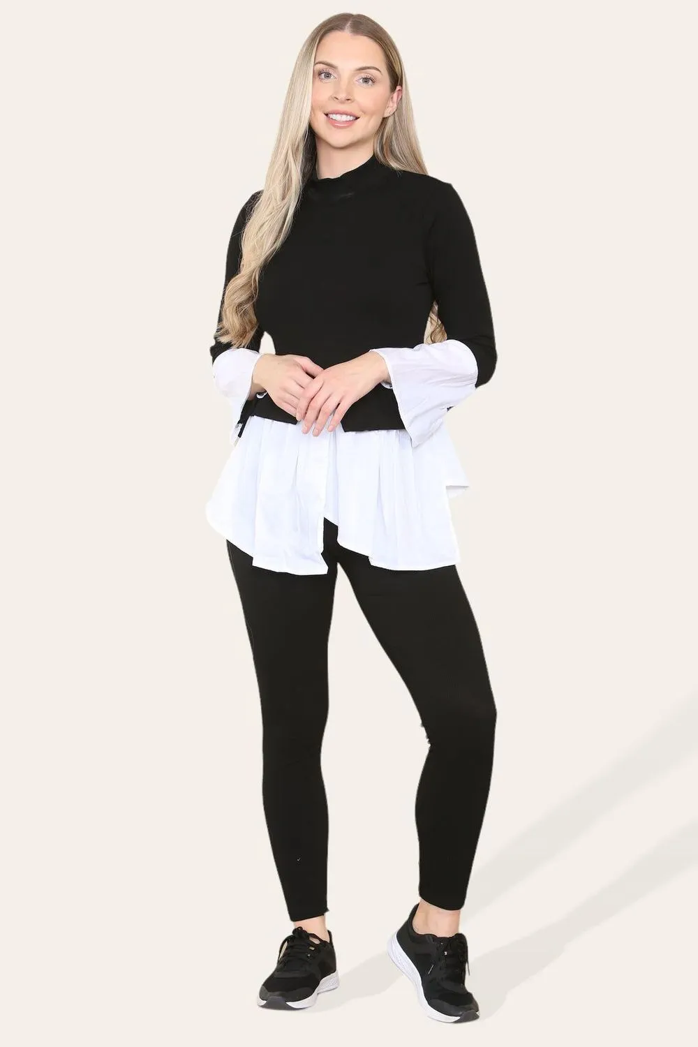 Flared Shirt & Leggings Co-Ord Set  Stylish Ribbed Loungewear