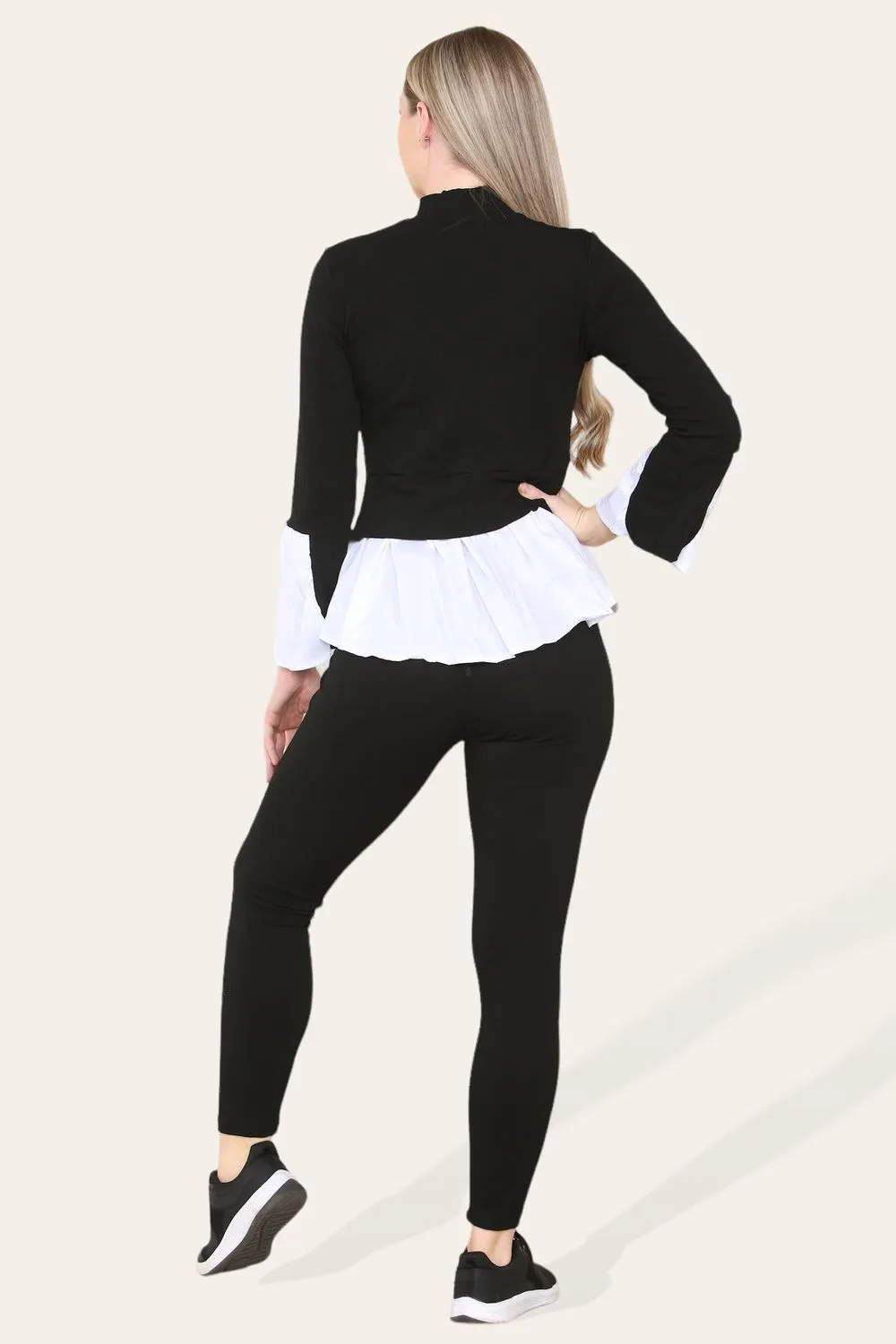 Flared Shirt & Leggings Co-Ord Set  Stylish Ribbed Loungewear