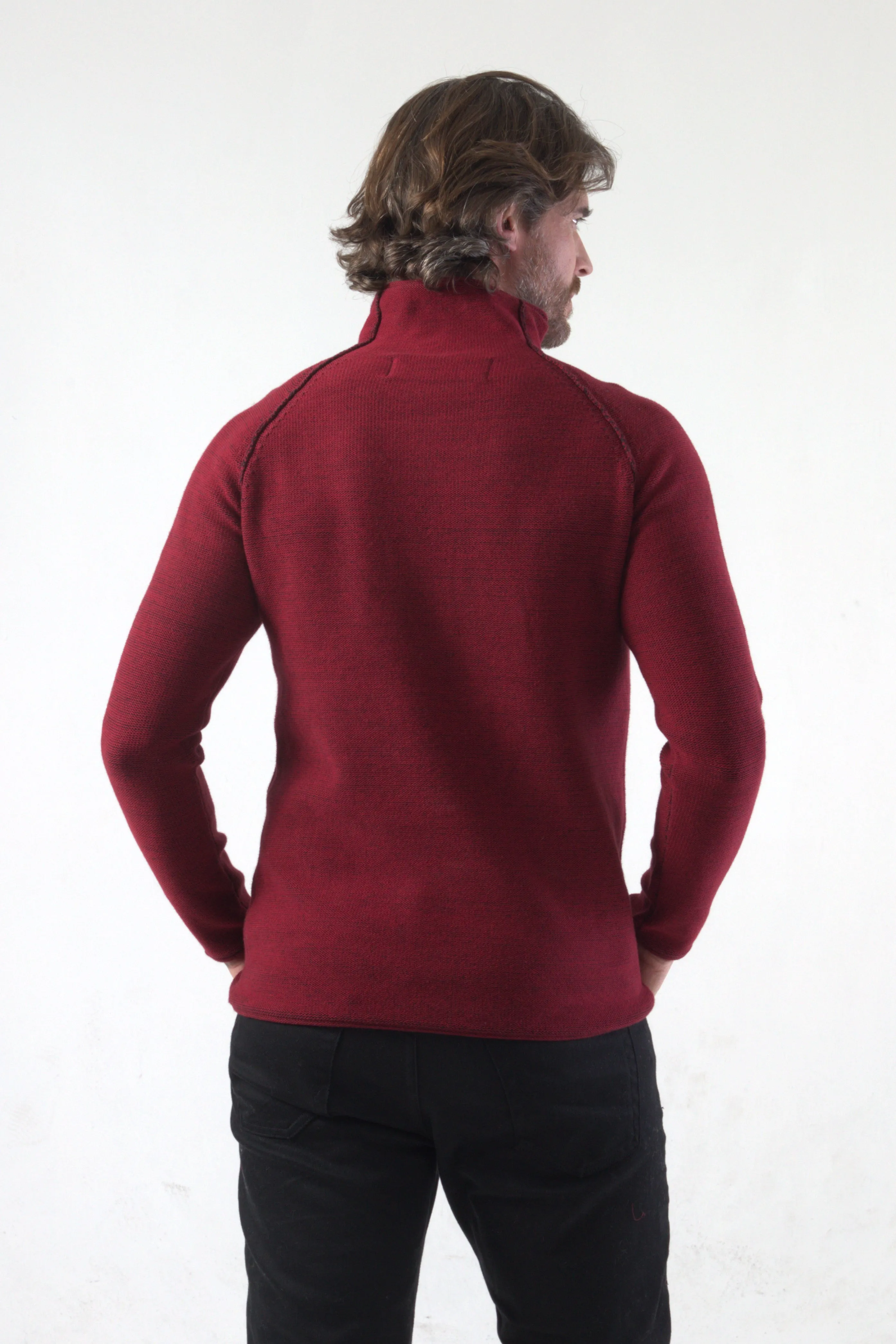 Funnel Neck Knitted Pullover