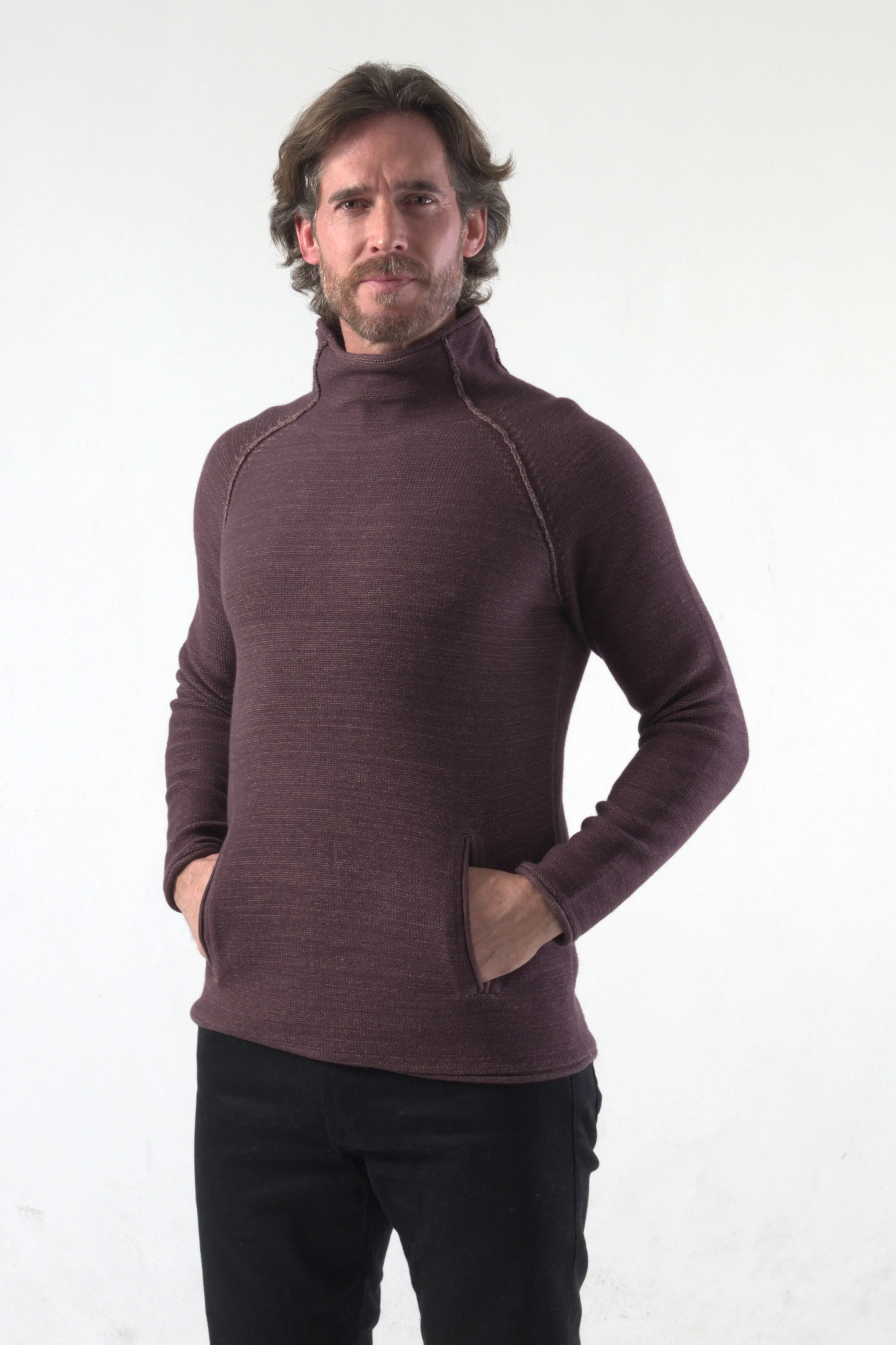Funnel Neck Knitted Pullover