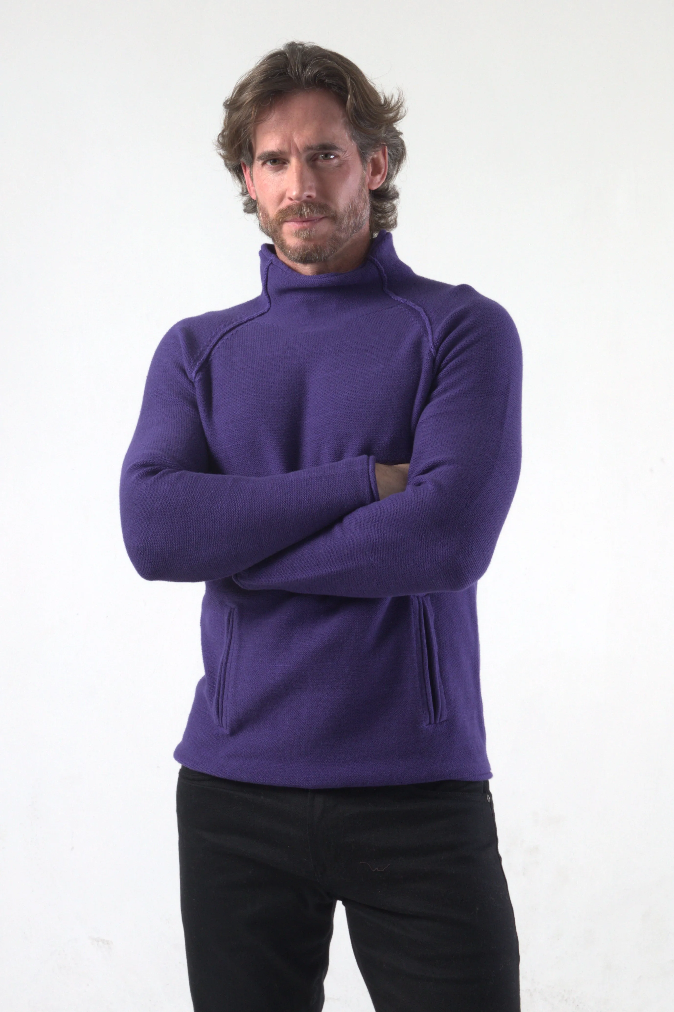 Funnel Neck Knitted Pullover