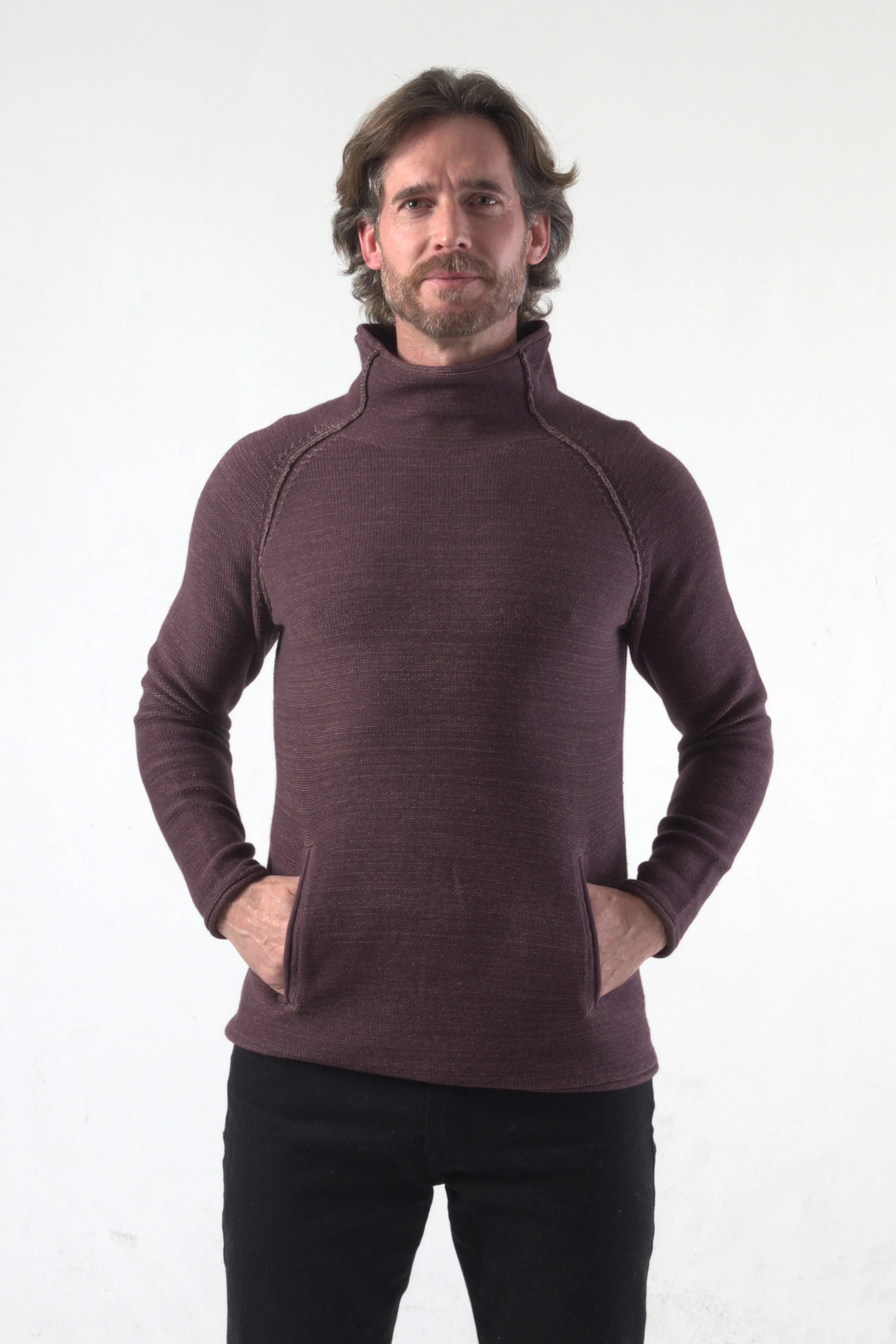 Funnel Neck Knitted Pullover