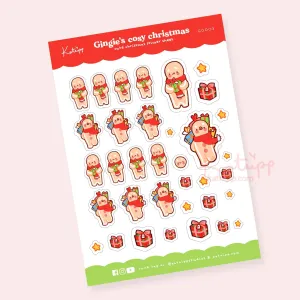 Gingie's Cosy Christmas Sticker Sheet | Cute Festive Planner Stickers | Christmas Bullet Journal Decor | GG003