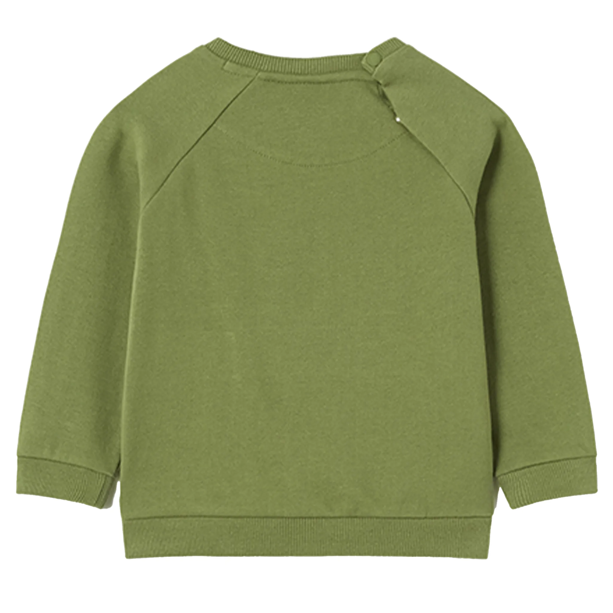 Green Crewneck Pullover with Car Print