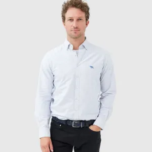 Gunn Oxford Stripe Shirt - Sports Fit - Royal