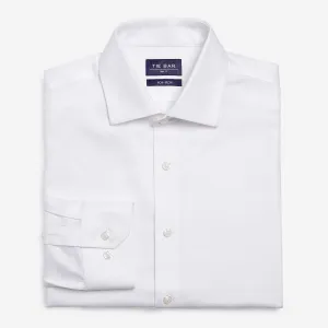 Herringbone Solid White Non-Iron Dress Shirt