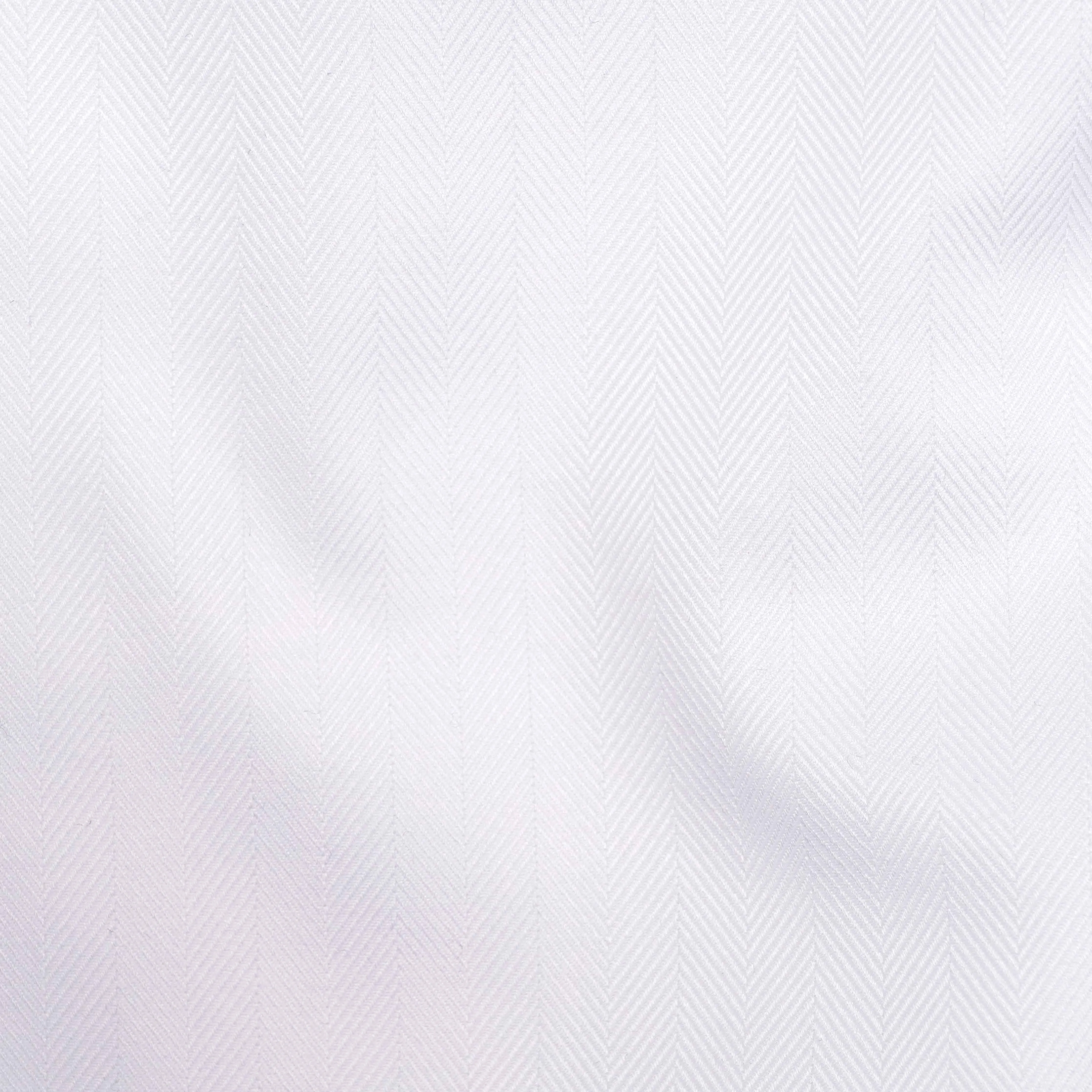 Herringbone Solid White Non-Iron Dress Shirt