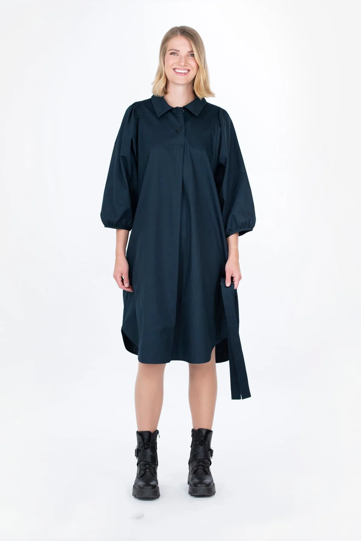 Horisontti Shirt Dress Blue