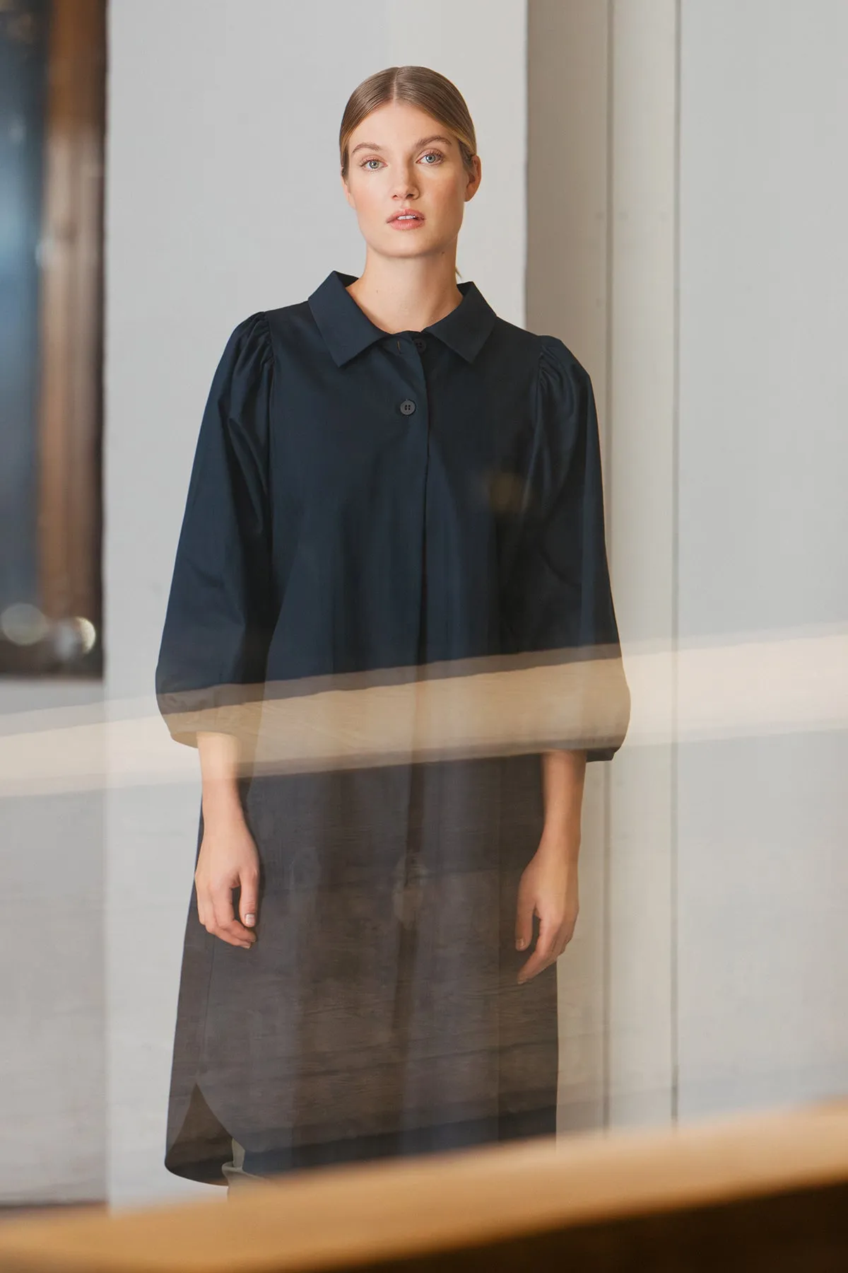 Horisontti Shirt Dress Blue
