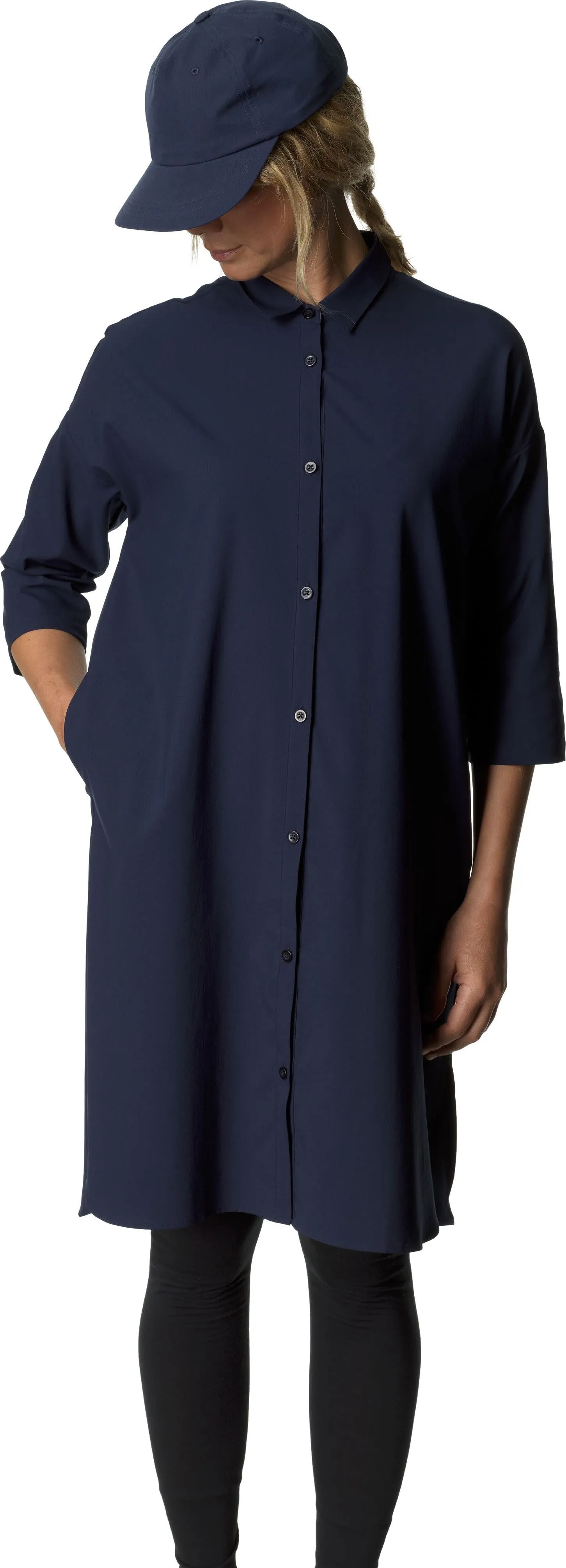 Houdini Women&#x27;s Route Shirt Dress Blue Illusion | Buy Houdini Women&#x27;s Route Shirt Dress Blue Illusion here | Outnorth