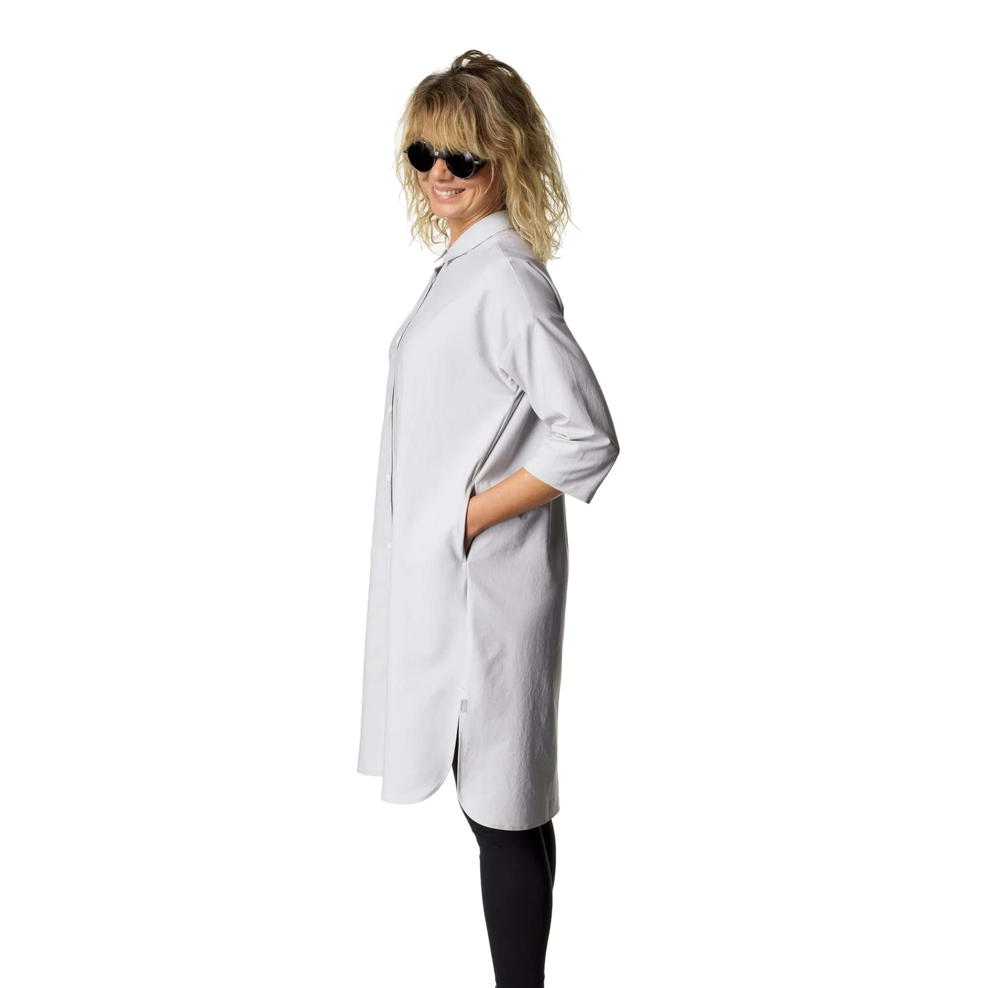 Houdini Women&#x27;s Route Shirt Dress Ground Grey | Buy Houdini Women&#x27;s Route Shirt Dress Ground Grey here | Outnorth