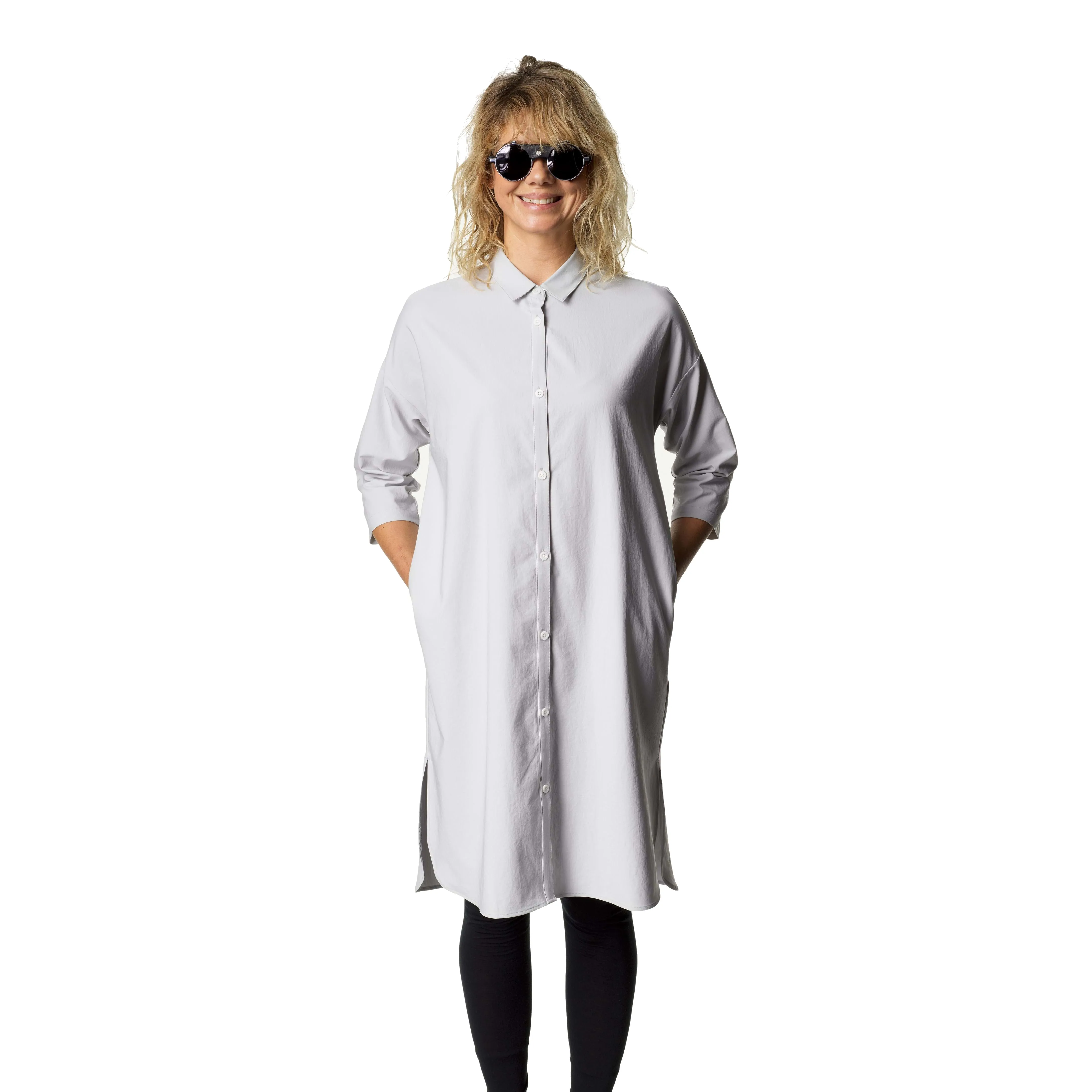 Houdini Women&#x27;s Route Shirt Dress Ground Grey | Buy Houdini Women&#x27;s Route Shirt Dress Ground Grey here | Outnorth
