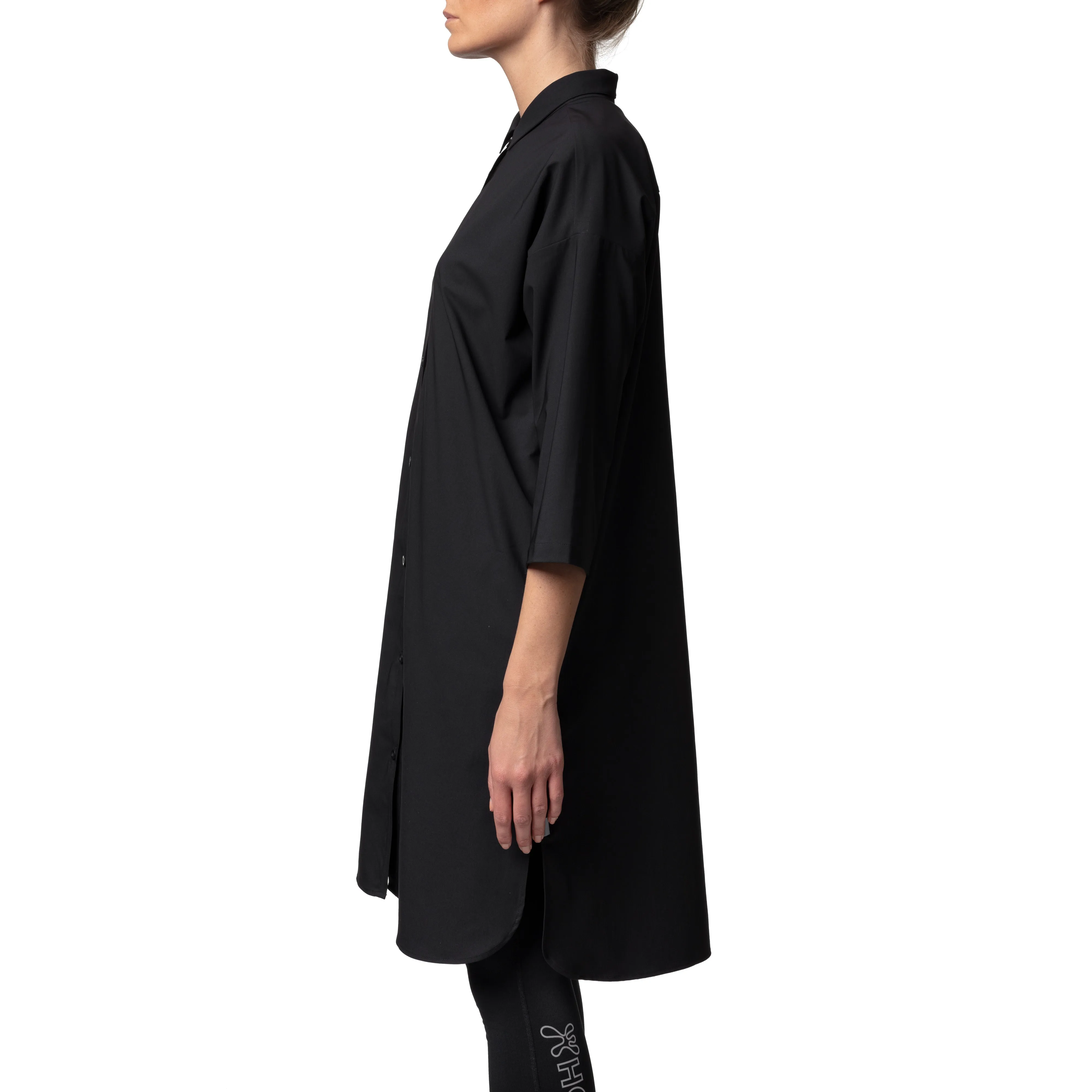 Houdini Women&#x27;s Route Shirt Dress True Black | Buy Houdini Women&#x27;s Route Shirt Dress True Black here | Outnorth
