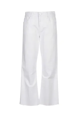 KUT: KELSEY HIGH RISE FLARE WITH RAW HEM - Optic White