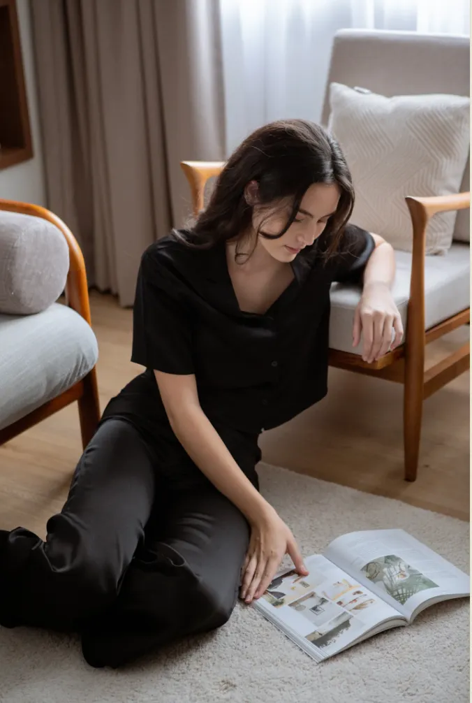 Kyra Flared Silk Pants