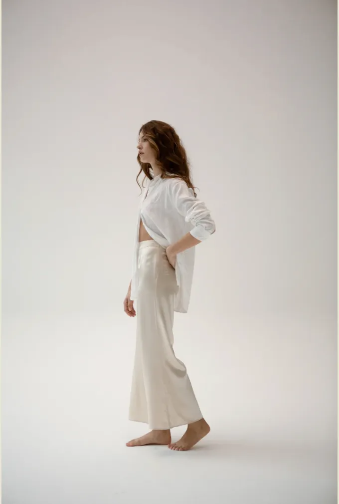 Kyra Flared Silk Pants
