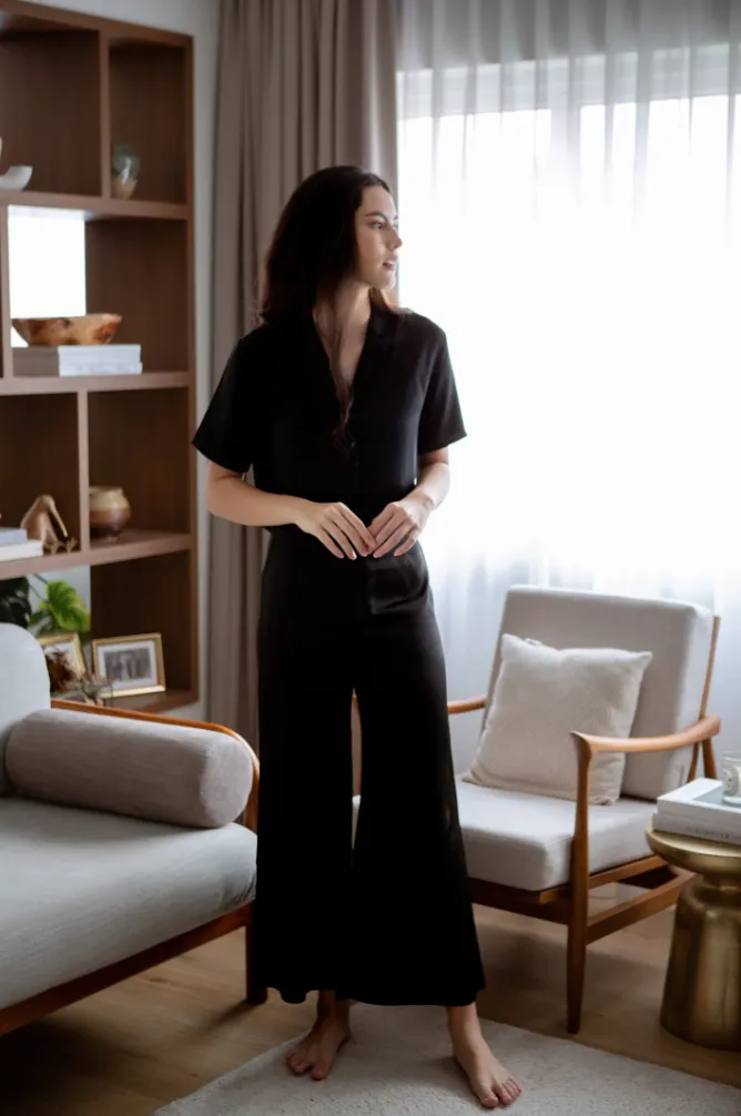 Kyra Flared Silk Pants