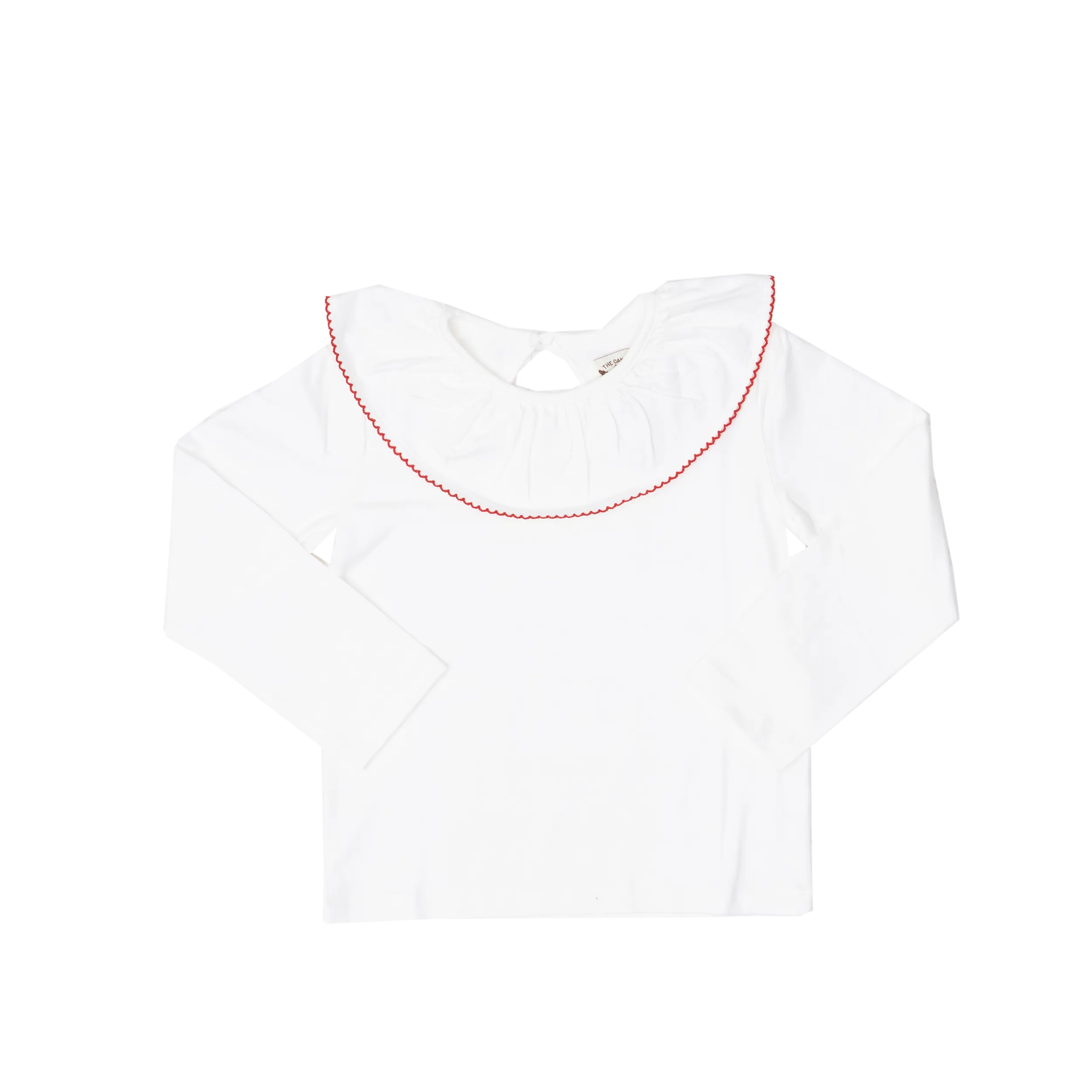 Larrison Red Moonstitch Ruffle Collar Shirt