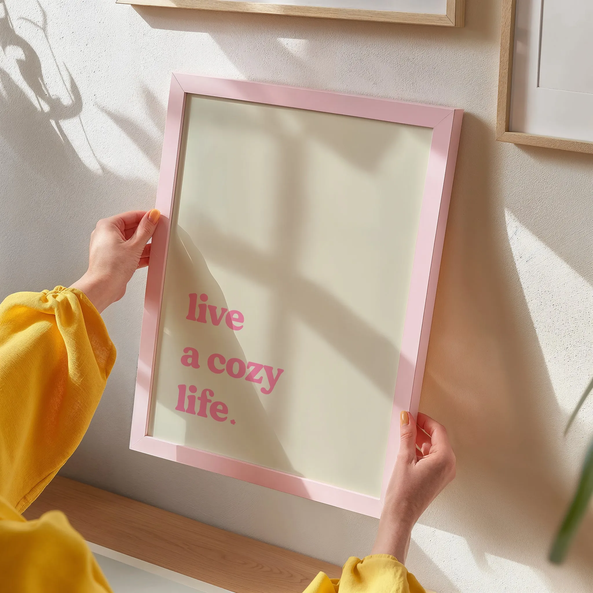 Live a Cosy Life Art Print | Whimsical Home Decor | Cosy Aesthetic Wall Art