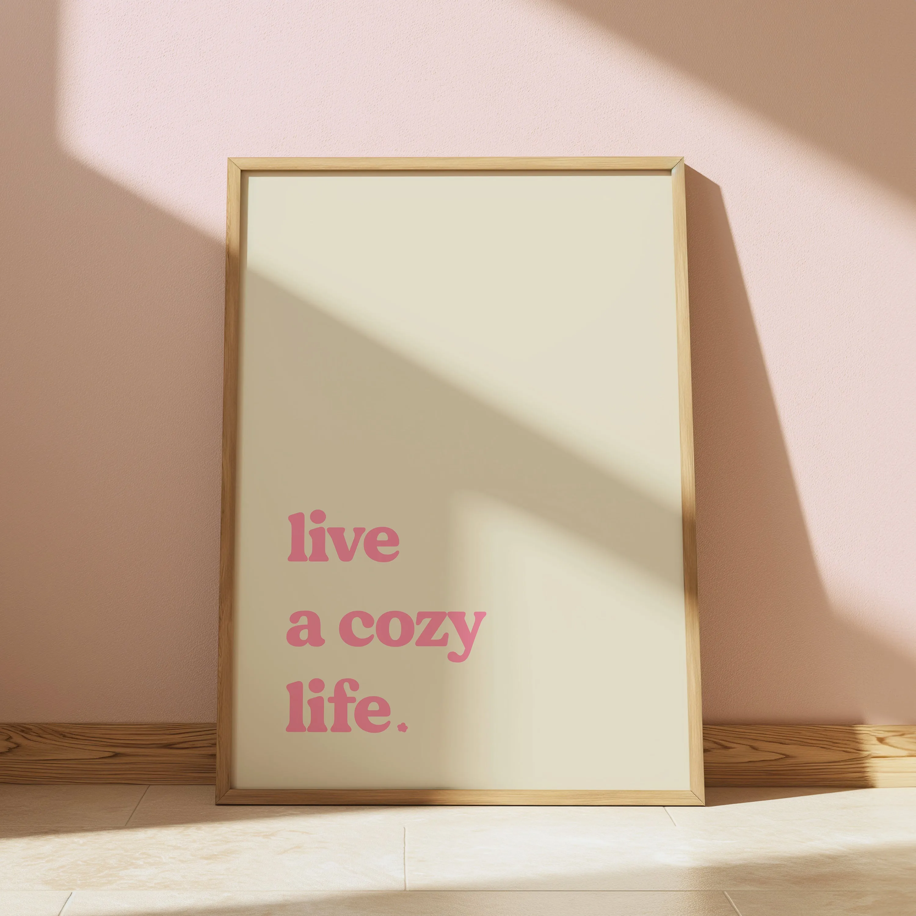 Live a Cosy Life Art Print | Whimsical Home Decor | Cosy Aesthetic Wall Art