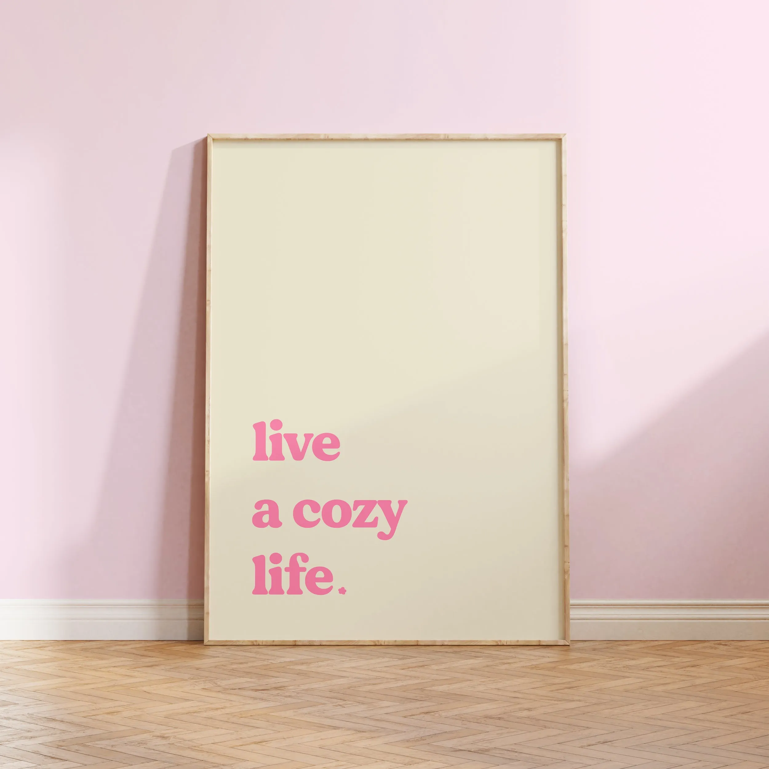 Live a Cosy Life Art Print | Whimsical Home Decor | Cosy Aesthetic Wall Art
