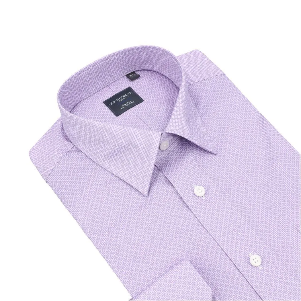 Mauve Print Men's Regular-Fit Dress Shirt