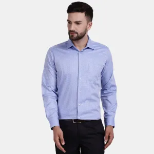 Men's Luthai Supima Mercerised Cotton Jacquard Weave Check Regular Fit Dress Shirt