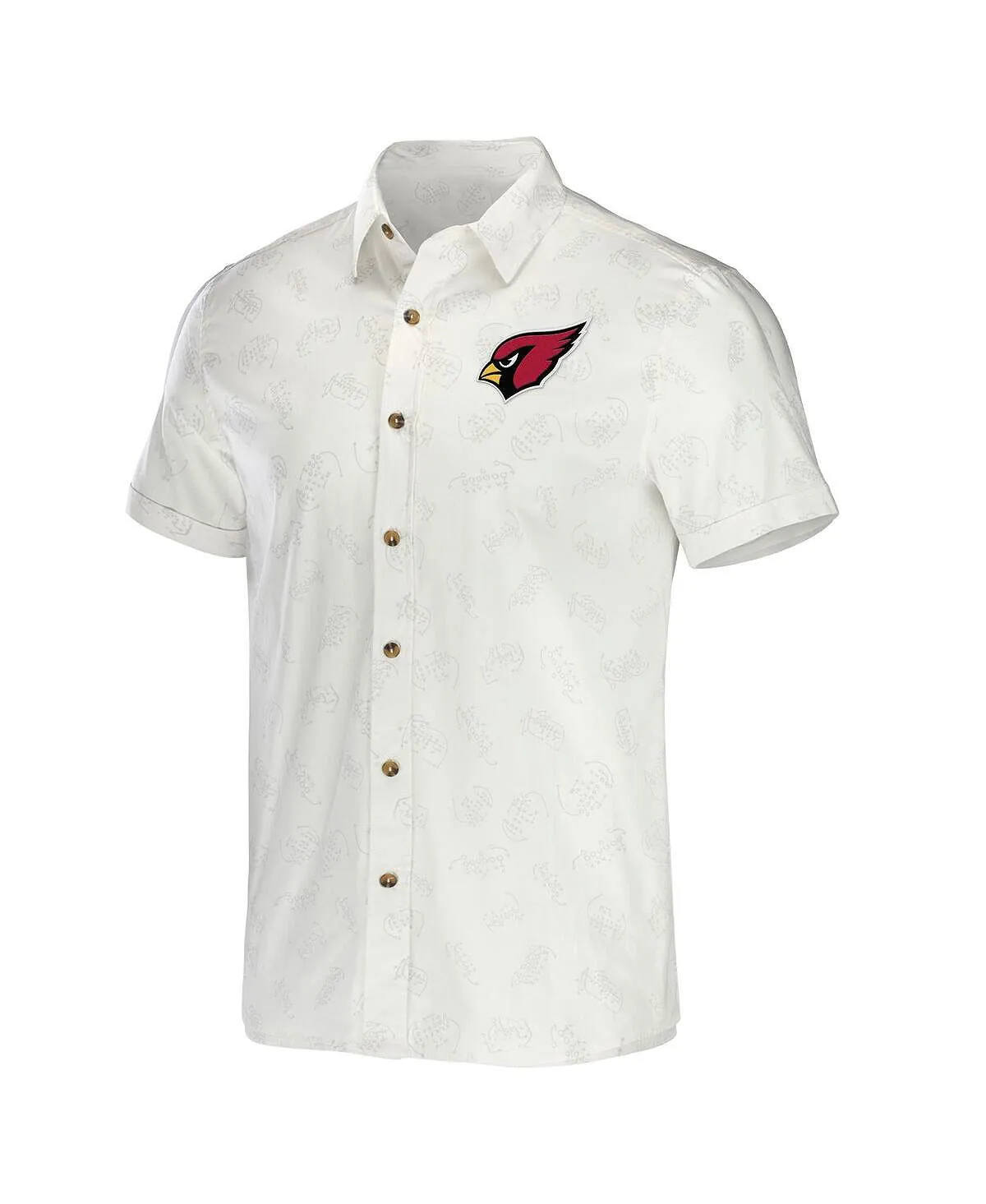 Men's nfl x darius rucker by white arizona cardinals fanatics woven button down t shirt white